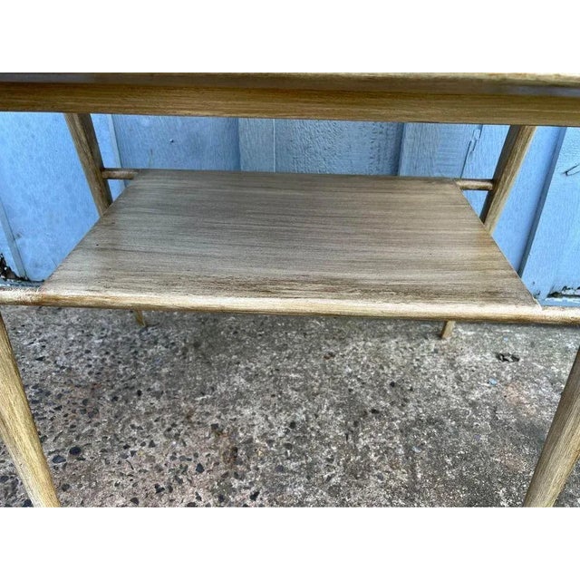 Mid Century John Van Koert Drexel Walnut and Travetine 2 Tier Side Table by Drexel For Sale In Washington DC - Image 6 of 11