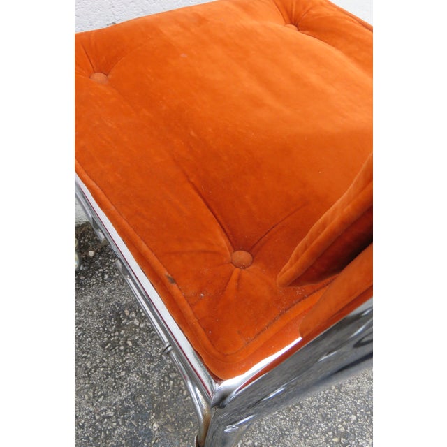 Chrome Bamboo Glass Top Dining Dinette Table With 4 Chairs on Casters 6289 For Sale - Image 18 of 18