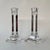 Vintage Austrian Toscany Lead Crystal Geometric Candlesticks – Pair For Sale - Image 9 of 12