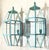 Exquisite Pair of Vintage Solid Brass Hexagonal Wall Lanterns For Sale - Image 14 of 17
