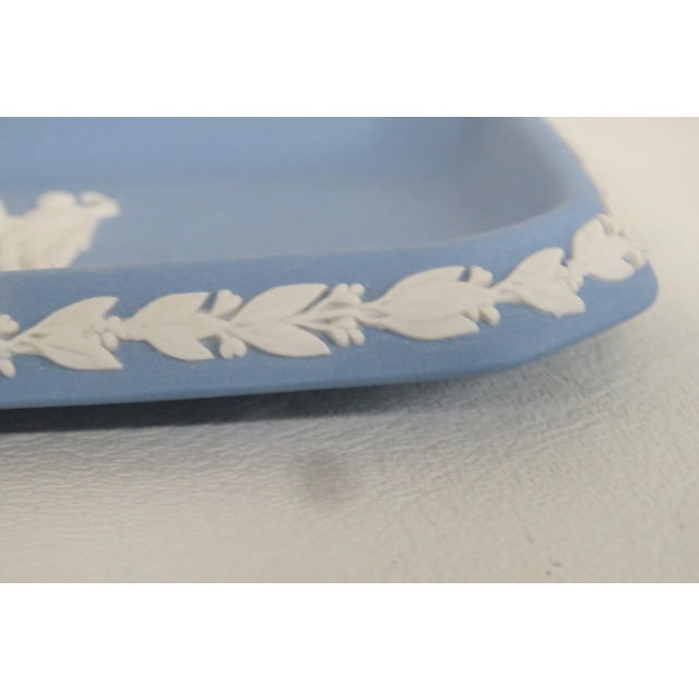 Wedgwood Jasperware Blue Tray Rectangular Trinket Pin Dish Plate British 4683b For Sale - Image 11 of 14