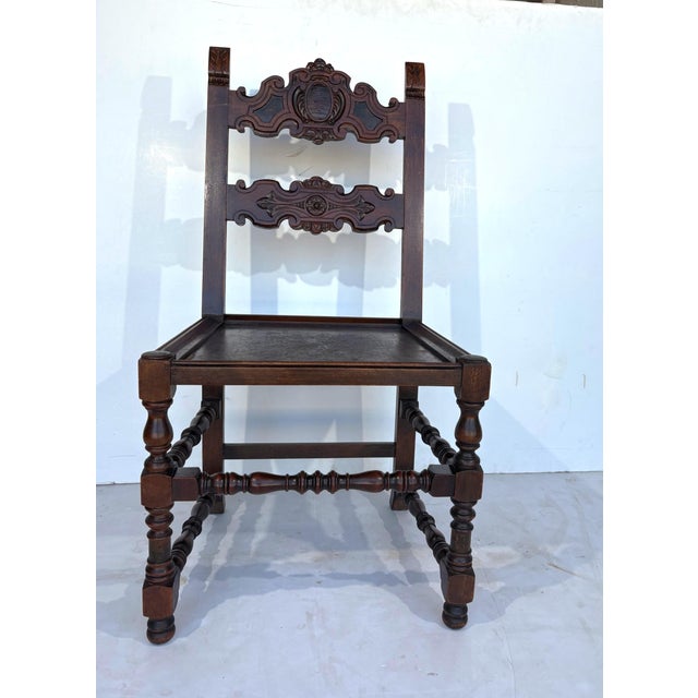 17th Century Style Dining Chairs - Set 6 For Sale In Los Angeles - Image 6 of 9