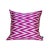 Contemporary Fuchsia & Green Velvet Ikat Pillow For Sale - Image 3 of 4