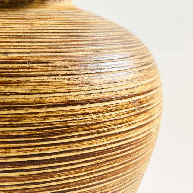 Brown Mid Century Large Textured West German Pottery Vase by Dümler & Breiden For Sale - Image 8 of 11