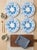 Sky Blue Vintage Marie Daâge Hand-Painted Limoges Porcelain Dinner Plates - Set of 4 For Sale - Image 8 of 8