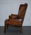 Set of Chesterfield Wingback Armchairs in Hand Dyed Brown Leather, 1960s For Sale - Image 13 of 18
