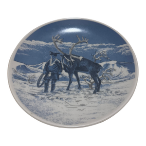 1970s Norway Decorative Porsgrund Antelope Scene Plate