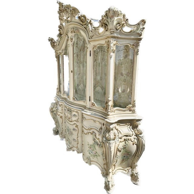 SILIK Italian Baroque French Rococo Showcase Display China Cabinet Italy 3D Mint