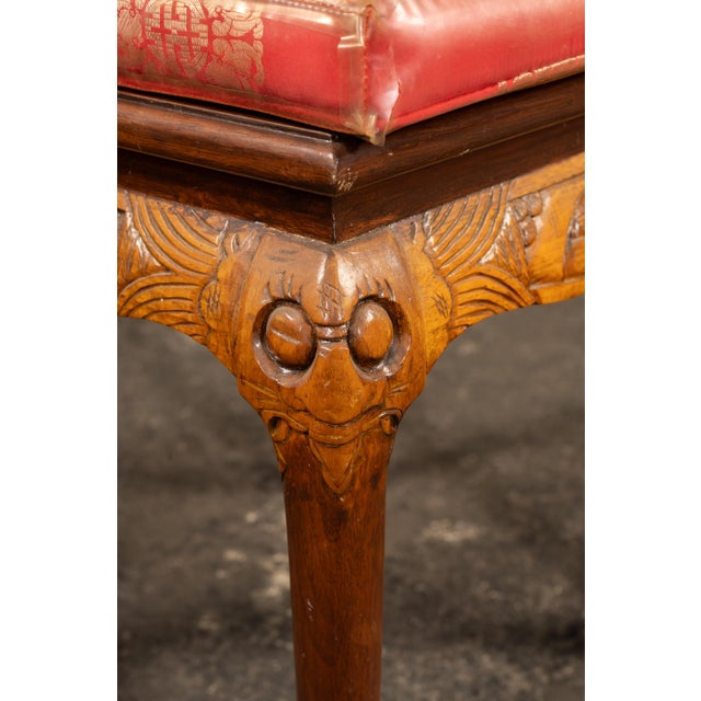 Antique Hand-Carved Chinese Scholar's Writing Desk and Chair Set For Sale - Image 18 of 18