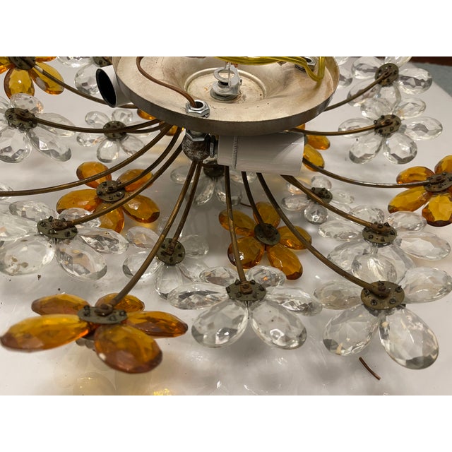 Glass Murano Glass Flower Flushmount, 1960s For Sale - Image 7 of 14
