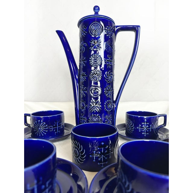 Stunning mid century collectable 'Totem' coffee set by Portmeirion Pottery, Stoke-on Trent. Designed in 1963 by Susan...