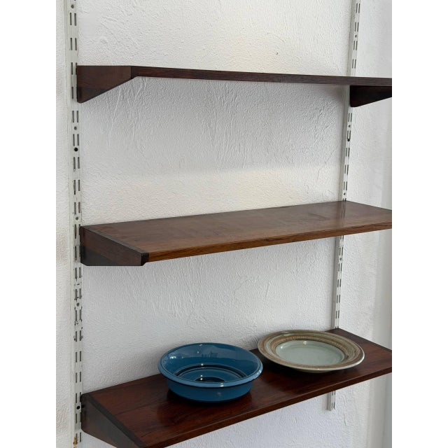 Danish Rosewood Wall Unit Scandinavian Shelving System in Style of Kai Kristiansen Mid Century For Sale - Image 9 of 10