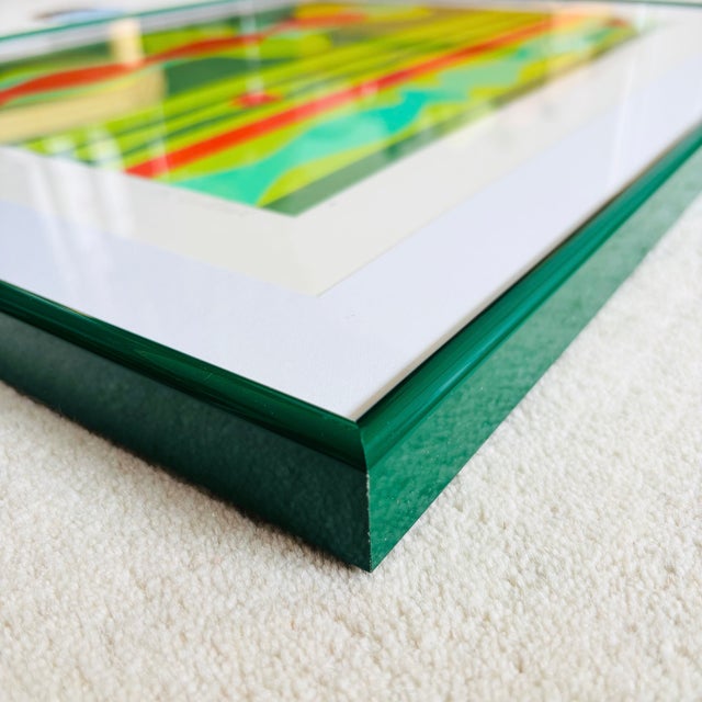 Vintage Geometric Abstract Serigraph by H. Gilbert For Sale - Image 10 of 11