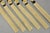 Wood Vintage Japanese Oriental Chopsticks in Custom Silk Gold Sleeves - 6 Pc Set For Sale - Image 7 of 10