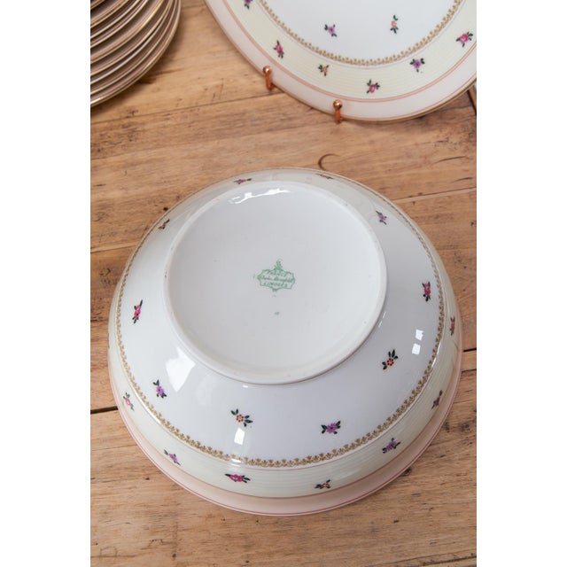 1950s Antique French Limoges Porcelain Dinnerware by Charles Haviland, 1940s, Set of 62 For Sale - Image 5 of 9