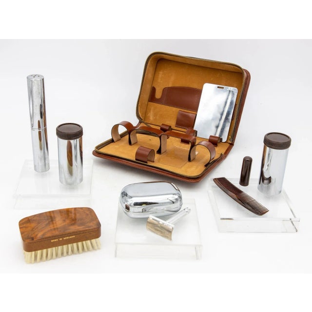 Vintage Men's Grooming Kit With Leather Case For Sale - Image 11 of 11