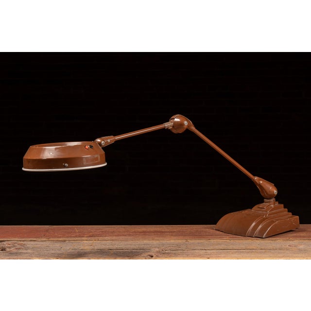 1940s Art Deco "Flexo" Industrial Fluorescent Magnifier Task Lamp For Sale In Chicago - Image 6 of 11