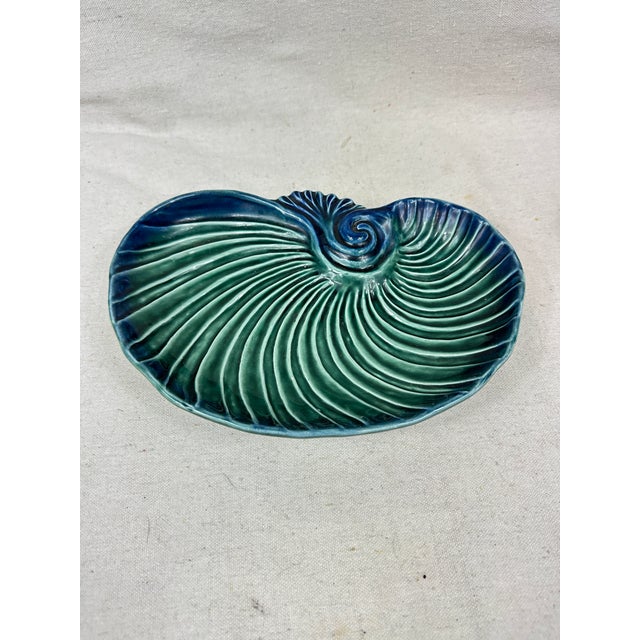 Vintage Majolica Shell Serving Dish For Sale In New Orleans - Image 6 of 9