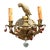 Vintage Brass and Crystal Parrot Sconce For Sale