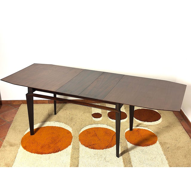 Brown Vintage Teak Dining Table, Italy, 1960s For Sale - Image 8 of 18