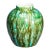 Groovy Mid Century Modern MCM Unique Drip Glazed Vintage Decorative Green Vase Home Decor Studio Pottery For Sale