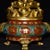 1960s Cloisonne Enamel Incense Burner, Gilded Yuanbao Lid & Dragon Handles, Chinoiserie Wealth Motif Censer For Sale - Image 5 of 9