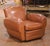 Mid-Century French Art Deco Style Club Chair in Brown Bonded Leather For Sale In Dallas - Image 6 of 8