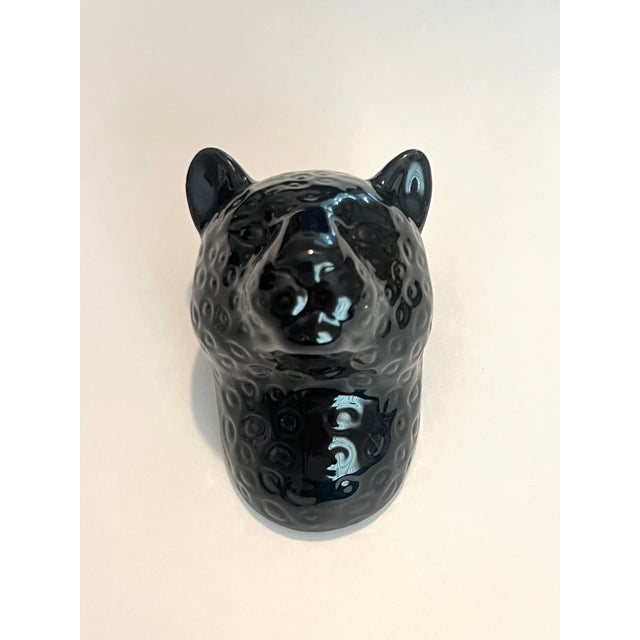 Vintage Rare Black Panther Wall Vase For Sale In Los Angeles - Image 6 of 7