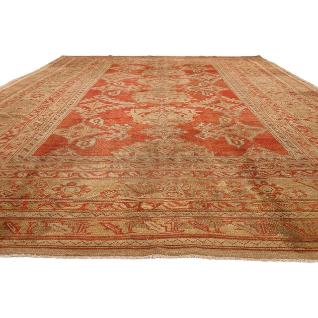 Traditional Late 19th Century Turkish Oushak Rug, 11'05 X 18'08 For Sale - Image 3 of 10