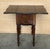 Victorian Wood Drop Leaf Side Table With Turned Legs and Wheels For Sale - Image 11 of 18