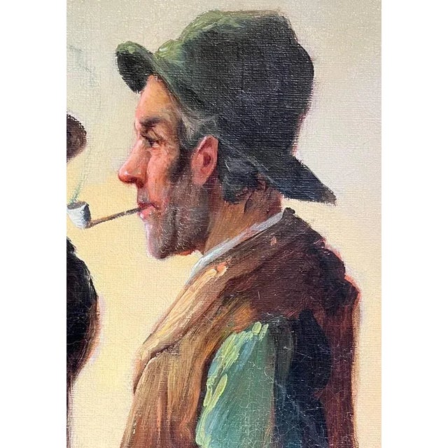 Konstantin Stoitzner, Fishermen, Oil on Canvas, Framed For Sale - Image 5 of 18