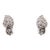1950s Pennino Rhodium Plated Pave Clear Rhinestone Leaf Clip Earrings - 2 Pieces For Sale