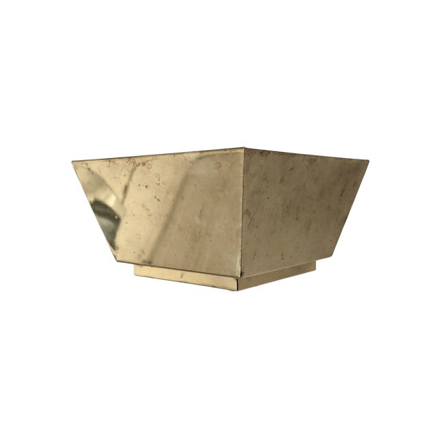 Brass Mid Century Modern Brass and Enamel Tabletop Planter Made in Chicago For Sale - Image 8 of 12