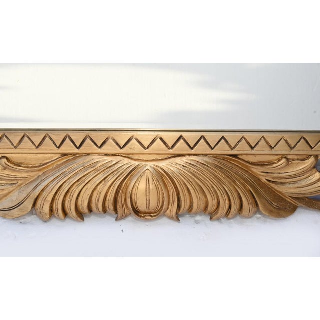 Rococo Rococo Mantle Mirror with Carved Gilt Frame For Sale - Image 3 of 8