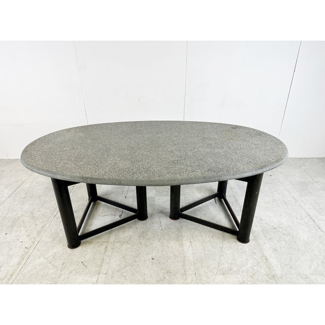 Oval Dining Table in the manner of Jan Vlug, 1970s For Sale - Image 11 of 11