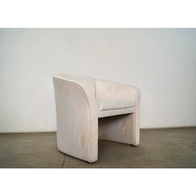 Art Deco 1980’s Art Deco Barrel Back Club Chair For Sale - Image 3 of 12
