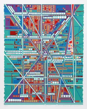 City 368, Risaburo Kimura Screen Print