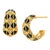 Syna Yellow Gold Black Enamel Earrings with Diamonds, a Pair For Sale