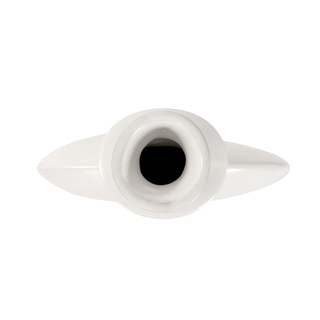 Matte White Towel Vase - Small For Sale In Chicago - Image 6 of 9