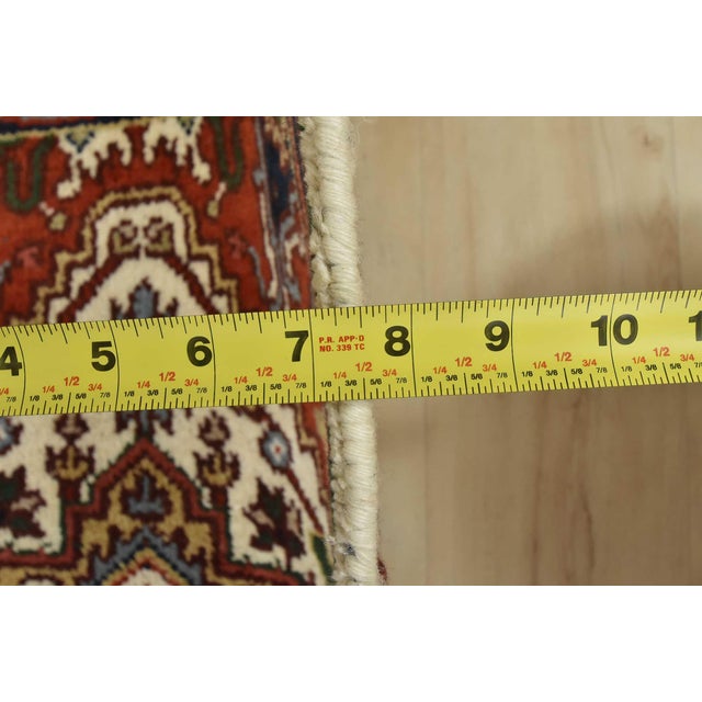 Heriz Runner 2’7” X 18’1” Ivory Wool Tribal Hand-Knotted Oriental Rug For Sale - Image 11 of 13