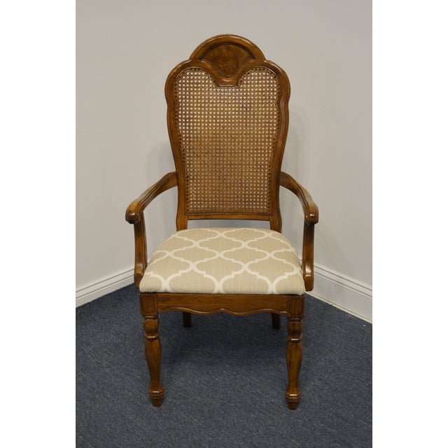 Set of 2 Thomasville Furniture Decorum Collection Cane Back Dining Arm