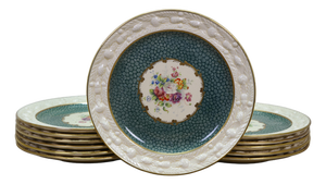 Antique English Adams Royal Ivory Titian Ware Dinner Plates - Set of 12