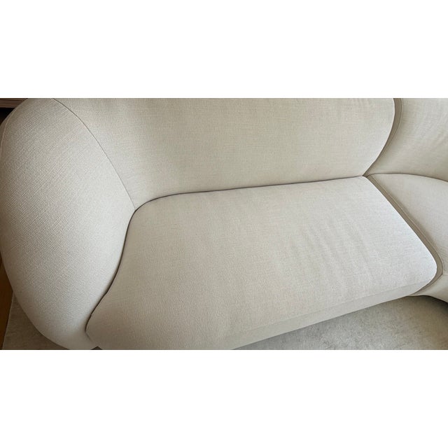 West Elm Laurent 3-Piece Sculptural L-Shaped Wedge Sectional in Ivory Performance Upholstery For Sale - Image 13 of 18