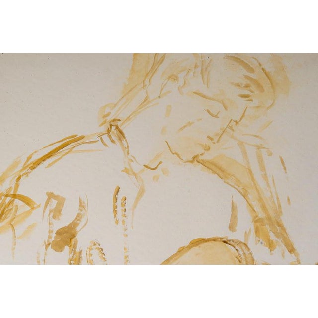 Unknown, Depicting a Couple, 20th Century, Watercolour on Paper For Sale - Image 6 of 7