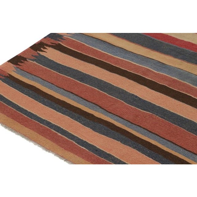 1950s Vintage Shahsavan Persian Kilim Rug in Polychromatic Stripes by Rug & Kilim For Sale - Image 5 of 7