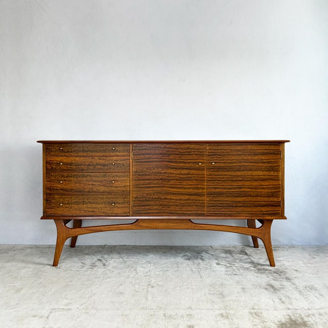 Figured Walnut Sideboard by Alfred Cox, 1960s For Sale - Image 16 of 16