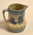 Sky Blue Early 20th Century Dutch Windmill Tulip Motiv Blue Beige Stoneware Pitcher For Sale - Image 8 of 14