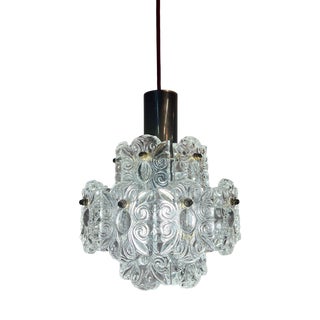 Crystal Glass Pendant Lamp from Kinkeldey For Sale