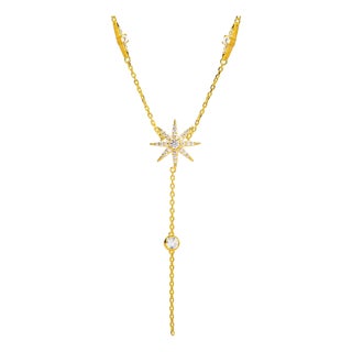 Stellar Radiance Gold & Diamond Necklace For Sale
