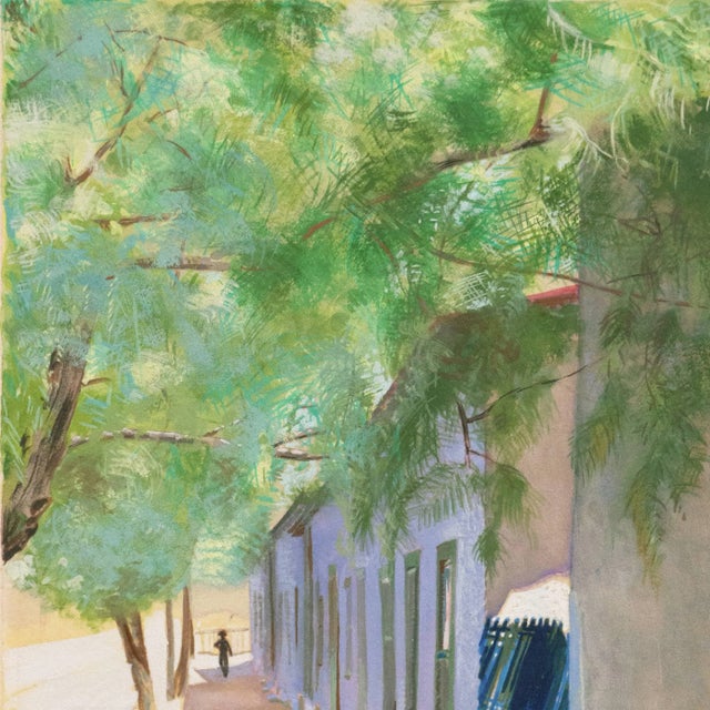 1960s 'In the Shade of La Casa Cordova, Tucson' by Marian Stahl, Circa 1960 For Sale - Image 5 of 9